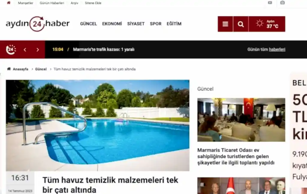 Tüm malzemeler tek çatı altında Havuz Yapımı